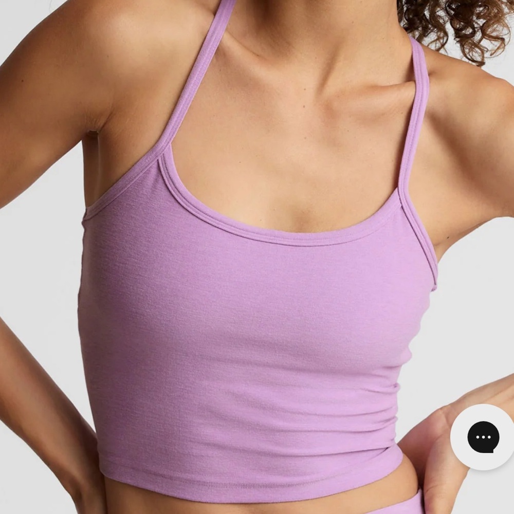 Beyond Yoga Spacedye Slim Lilac Purple Racerback Tank Top